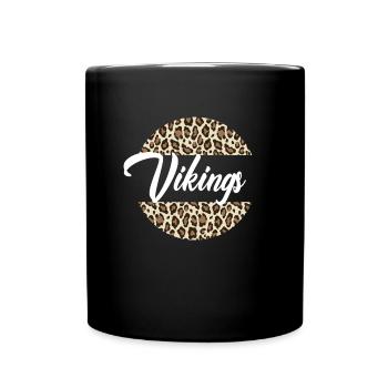 Wikinger High School Maskottchen Sportteam FrauenW - Tasse einfarbig - Schwarz - Vorne