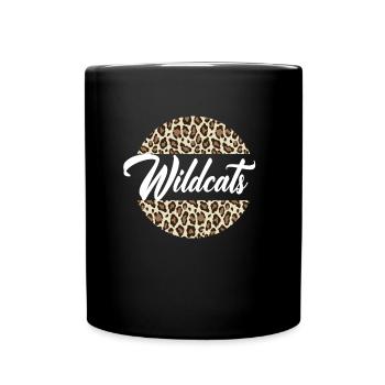 Wildcats High School Maskottchen Sportteam Frauen - Tasse einfarbig - Schwarz - Vorne