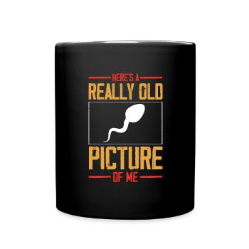 An old picture of me - saying funny design - Full Colour Mug - black - Front