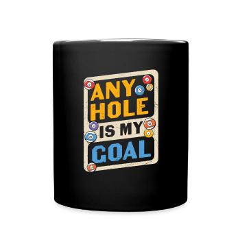Billard Pool Billard Billardkugel Billardkö 8Ball - Tasse einfarbig - Schwarz - Vorne