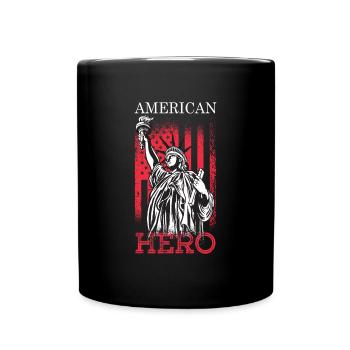 NYC New York City Statue of Liberty Freedom USA - Full Colour Mug - black - Front
