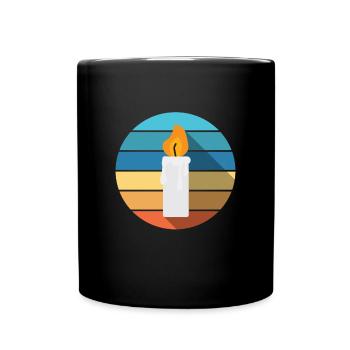 Bougie Rétro Bougies - Mug uni - noir - Devant