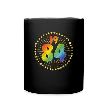 Retro LGBT birthday 1984 - Full Colour Mug - black - Front