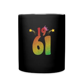 1961 geboren LGBT Geburtstagsgeschenk - Tasse einfarbig - Schwarz - Vorne