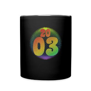 2003 LGBT Vintage Geburtstag - Tasse einfarbig - Schwarz - Vorne