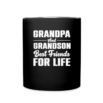 Opa Enkel Beste Freunde Großvater Enkelin Geschenk - Tasse einfarbig - Schwarz - Vorne