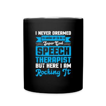 Sprachtherapeut Logopäde Geschenk - Tasse einfarbig - Schwarz - Vorne