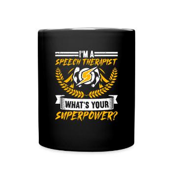 Sprachtherapeut Logopäde Geschenk - Tasse einfarbig - Schwarz - Vorne