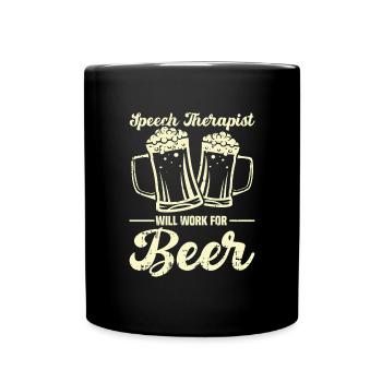 Sprachtherapeut Logopäde Geschenk - Tasse einfarbig - Schwarz - Vorne