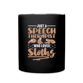 Sprachtherapeut Logopäde Geschenk - Tasse einfarbig - Schwarz - Vorne