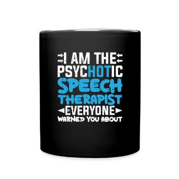 Sprachtherapeut Logopäde Geschenk - Tasse einfarbig - Schwarz - Vorne
