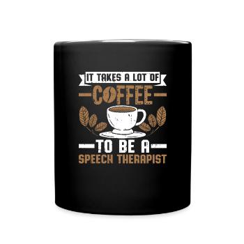 Sprachtherapeut Logopäde Geschenk - Tasse einfarbig - Schwarz - Vorne
