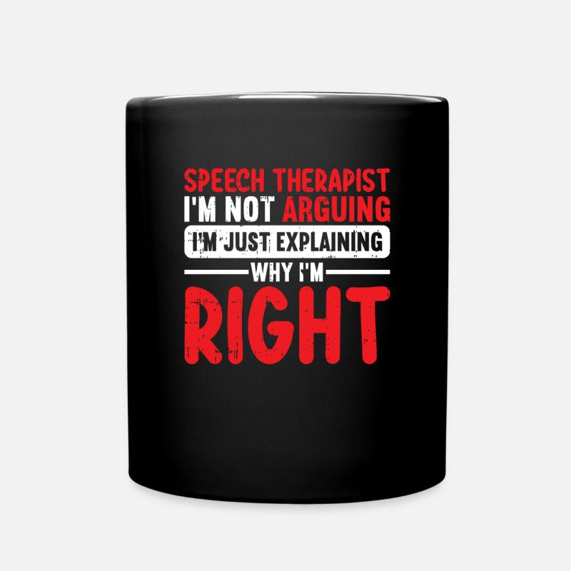 Sprachtherapeut Logopäde Geschenk - Tasse einfarbig - Schwarz