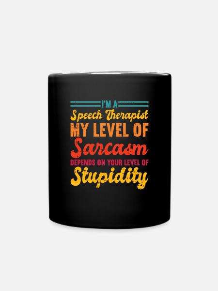 Sprachtherapeut Logopäde Geschenk - Tasse einfarbig - Schwarz