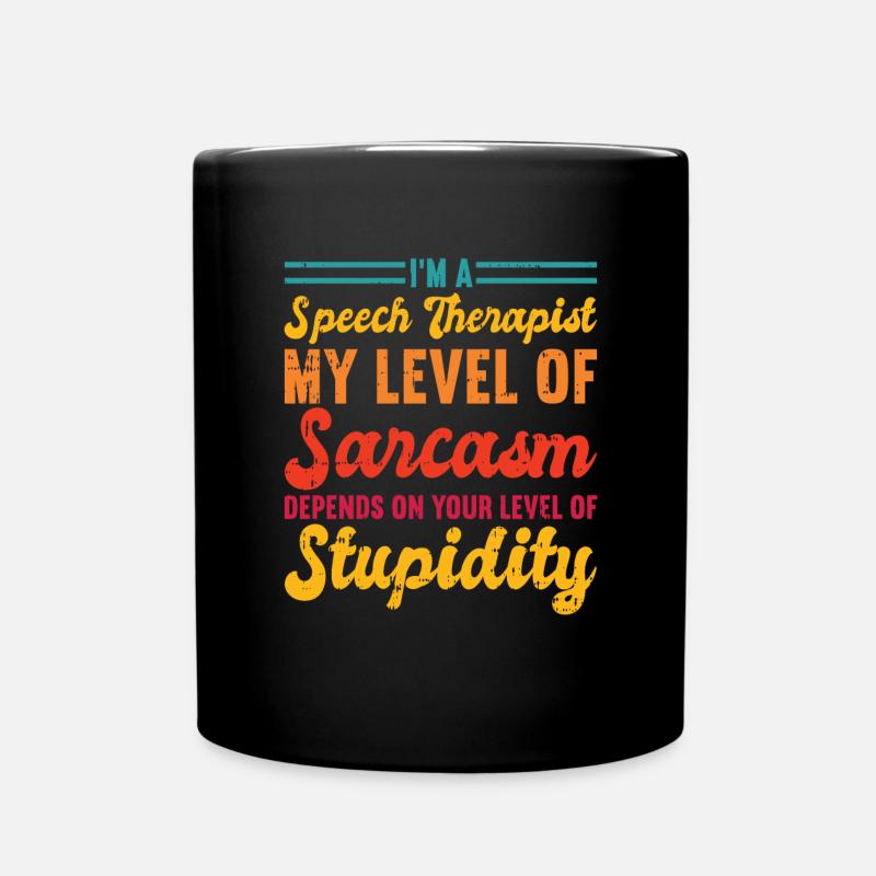 Sprachtherapeut Logopäde Geschenk - Tasse einfarbig - Schwarz