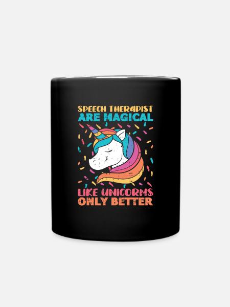 Sprachtherapeut Logopäde Geschenk - Tasse einfarbig - Schwarz