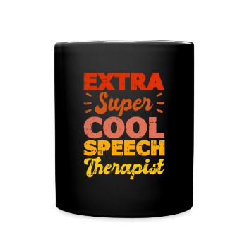 Sprachtherapeut Logopäde Geschenk - Tasse einfarbig - Schwarz - Vorne