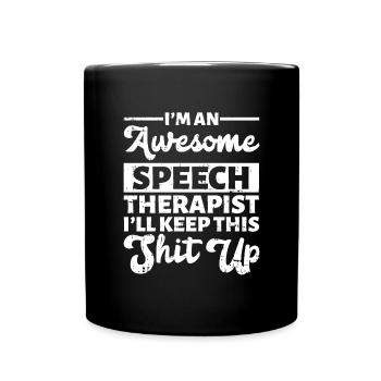 Sprachtherapeut Logopäde Geschenk - Tasse einfarbig - Schwarz - Vorne