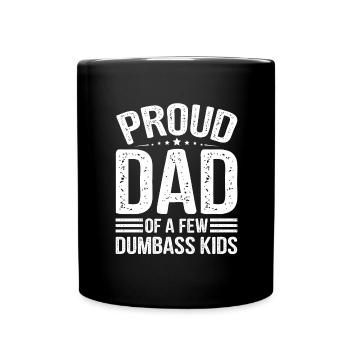 Proud father of tremendously fantastic children - Full Colour Mug - black - Front