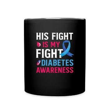 Insulin Junkie Diabetiker Diabetes Zucker Typ1 - Tasse einfarbig - Schwarz - Vorne