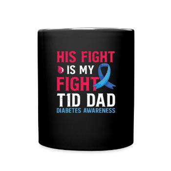 Diabète Insulinique Diabète Père Papa Type 1 - Mug uni - noir - Devant