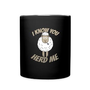 I Know You Stove Me Sheep Wool - Full Colour Mug - black - Front