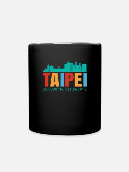 Taipeh - Tasse einfarbig - Schwarz