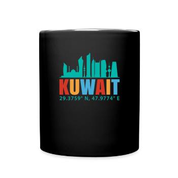 Kuwait - Tasse einfarbig - Schwarz - Vorne