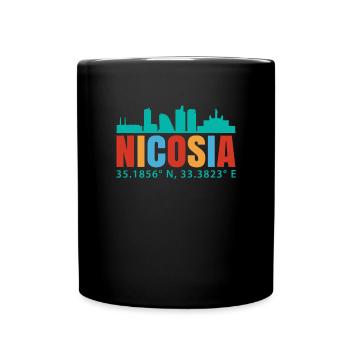 Nikosia - Tasse einfarbig - Schwarz - Vorne