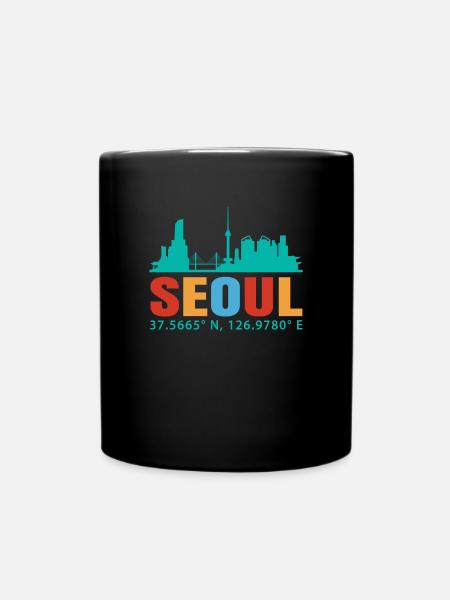 Seoul - Tasse einfarbig - Schwarz
