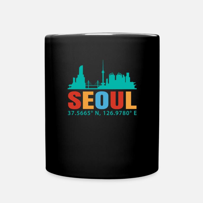 Seoul - Tasse einfarbig - Schwarz