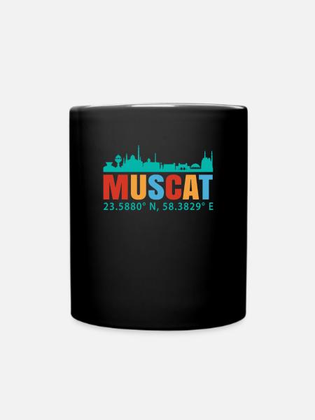 Maskat - Tasse einfarbig - Schwarz