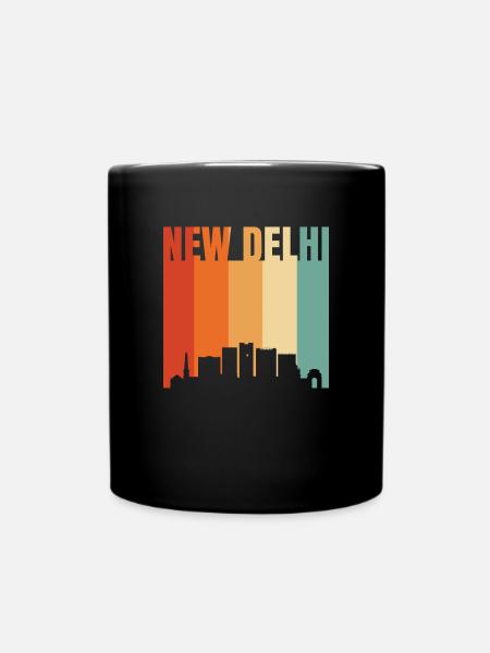 Neu Delhi - Tasse einfarbig - Schwarz