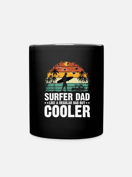 surf Papa Surfeur Père Surf surf surf - Mug uni - noir