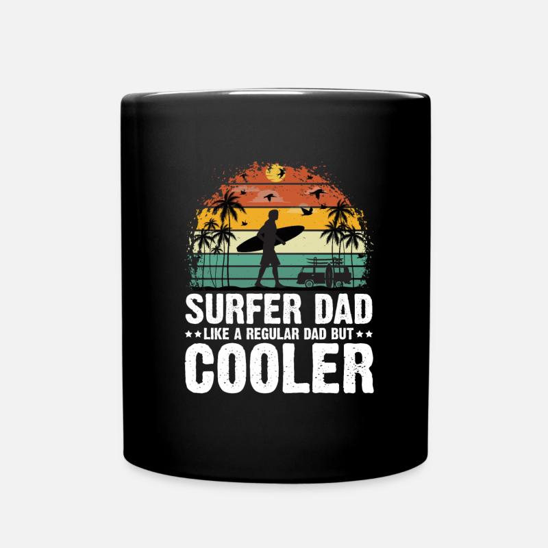 surf Papa Surfeur Père Surf surf surf - Mug uni - noir