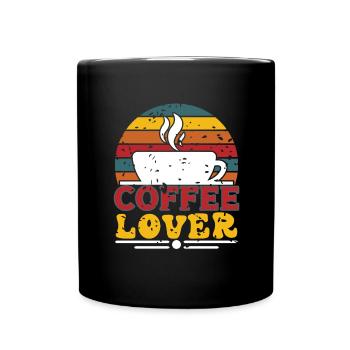 Tasse de café Les amateurs de café accros au café caféine - Mug uni - noir - Devant
