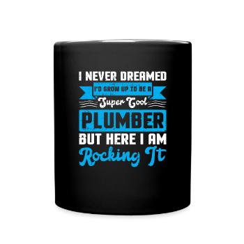 Klempner - Tasse einfarbig - Schwarz - Vorne
