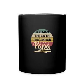 L’homme du mythe la légende Papa - Mug uni - noir - Devant