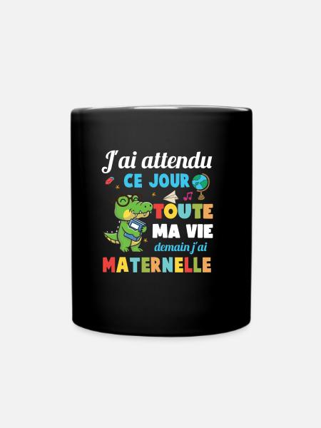 Humour rentrée des classes demain j'ai maternelle - Mug uni - noir
