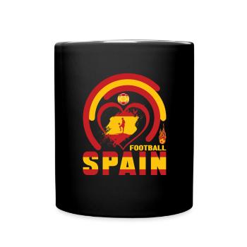 Championnat d’Espagne de football Match de football Ballon de match - Mug uni - noir - Devant