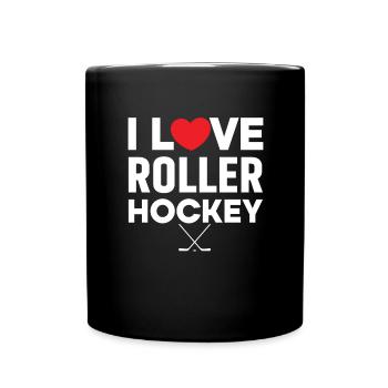 Roller Hockey Roller Hockey Joueur de rondelle Roller Hockey - Mug uni - noir - Devant