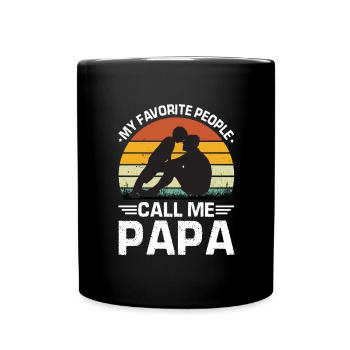 Welt bester Papa Vater Paare Paar Eltern Dad daddy - Tasse einfarbig - Schwarz - Vorne