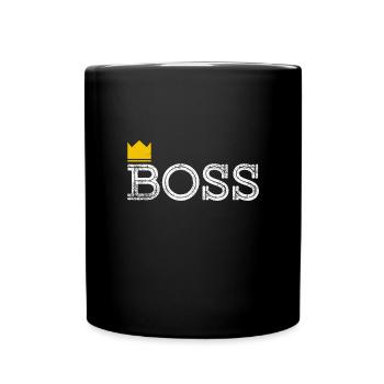 Boss König Superviseur Manager Collègue de travail - Mug uni - noir - Devant