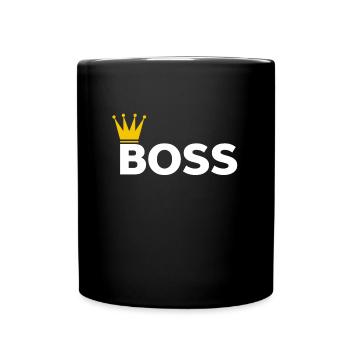 Boss König Superviseur Manager Collègue de travail - Mug uni - noir - Devant