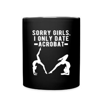 Gymnastics Gymnast Gymnastics Acrobatics Acrobat - Full Colour Mug - black - Front