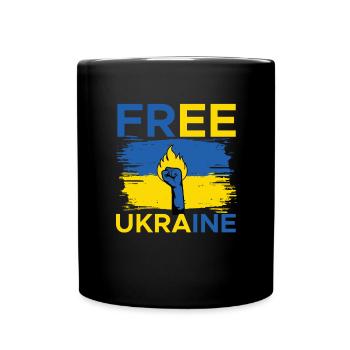 Ukraine Peace Flag No War - Full Colour Mug - black - Front