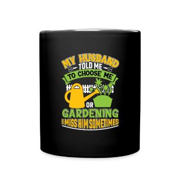Gärtner Obstgarten Hobbygärtner Geschenk Garten - Tasse einfarbig - Schwarz - Vorne