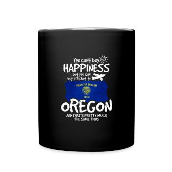 Oregon - Tasse einfarbig - Schwarz - Vorne