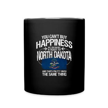 North Dakota - Full Colour Mug - black - Front