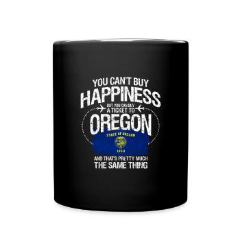 Oregon - Tasse einfarbig - Schwarz - Vorne